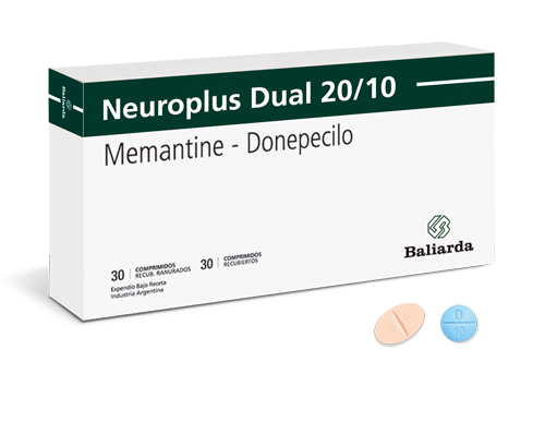 Neuroplus Dual_20-10_20.png Neuroplus Dual Donepecilo Memantine Enfermedad de Alzheimer Donepecilo demencia Memantine memoria. olvidos Neuroprotector Neuroplus Dual